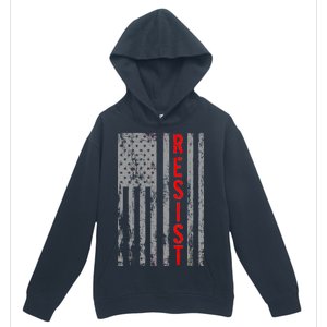 Resist Retro USA Flag The Resistance Anti Trump Urban Pullover Hoodie