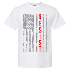 Resist Retro USA Flag The Resistance Anti Trump Garment-Dyed Heavyweight T-Shirt