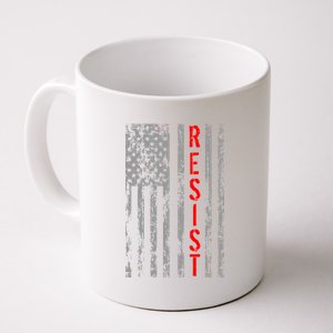 Resist Retro USA Flag The Resistance Anti Trump Coffee Mug