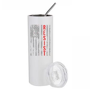 Resist Retro USA Flag The Resistance Anti Trump Stainless Steel Tumbler