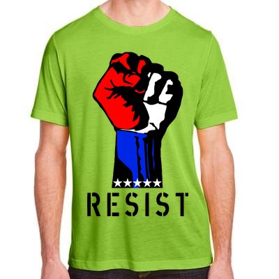 Resist Revolution Fight USA Stars Flag Fist Anti Trump Adult ChromaSoft Performance T-Shirt