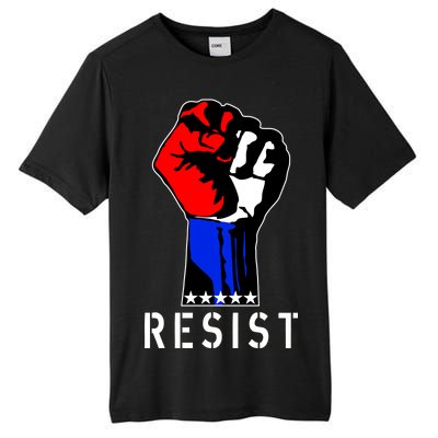 Resist Revolution Fight USA Stars Flag Fist Anti Trump Tall Fusion ChromaSoft Performance T-Shirt