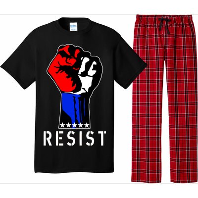 Resist Revolution Fight USA Stars Flag Fist Anti Trump Pajama Set