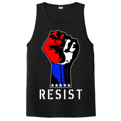 Resist Revolution Fight USA Stars Flag Fist Anti Trump PosiCharge Competitor Tank