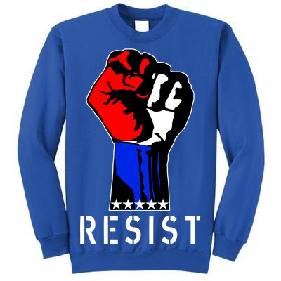 Resist Revolution Fight USA Stars Flag Fist Anti Trump Sweatshirt