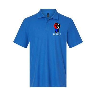 Resist Revolution Fight USA Stars Flag Fist Anti Trump Polo