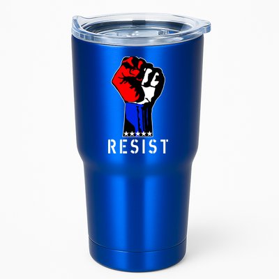 Resist Revolution Fight USA Stars Flag Fist Anti Trump Tumbler