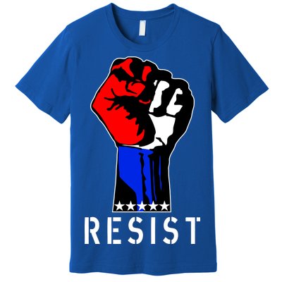 Resist Revolution Fight USA Stars Flag Fist Anti Trump Premium T-Shirt