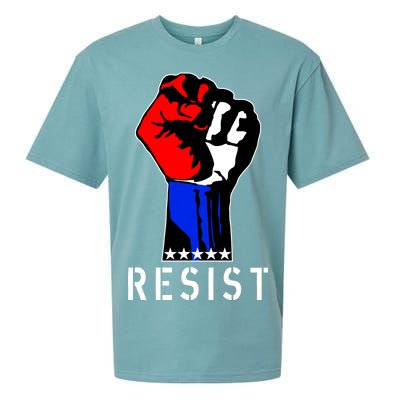 Resist Revolution Fight USA Stars Flag Fist Anti Trump Sueded Cloud Jersey T-Shirt