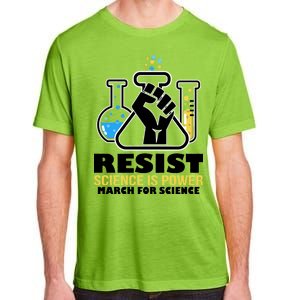 Resist Science is Power March for Science Fist Logo Adult ChromaSoft Performance T-Shirt