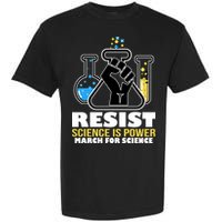 Resist Science is Power March for Science Fist Logo Garment-Dyed Heavyweight T-Shirt