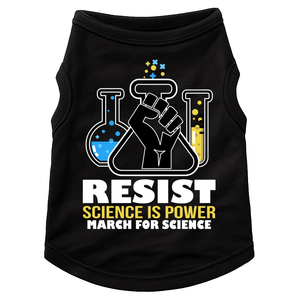 Resist Science is Power March for Science Fist Logo Doggie Tank