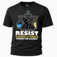 Resist Science is Power March for Science Fist Logo Performance Shirt
