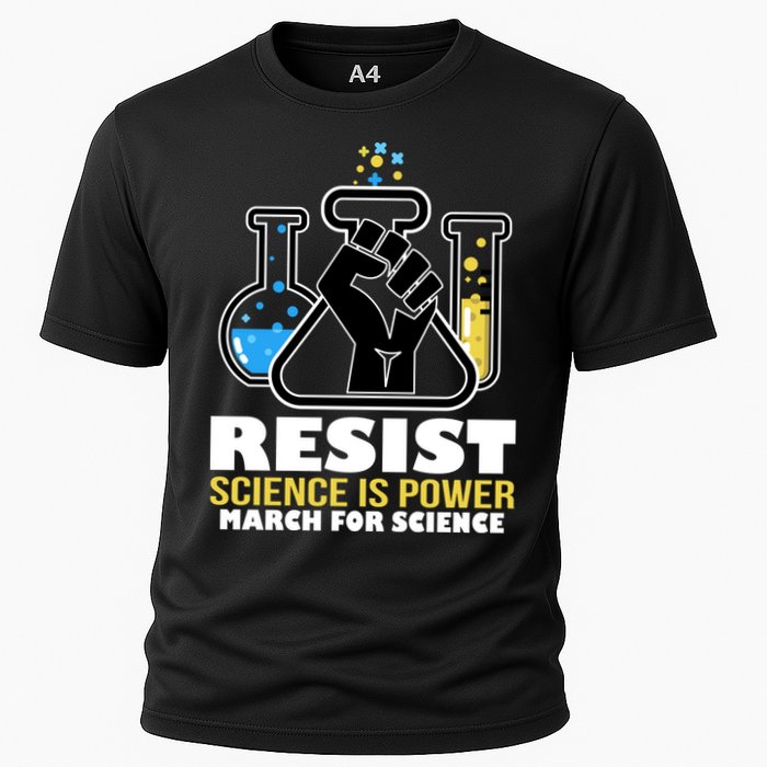 Resist Science is Power March for Science Fist Logo Performance Shirt