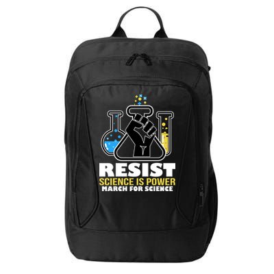 Resist Science is Power March for Science Fist Logo City Backpack