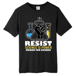 Resist Science is Power March for Science Fist Logo Tall Fusion ChromaSoft Performance T-Shirt