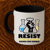 Resist Science is Power March for Science Fist Logo Mug