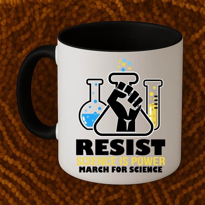 Resist Science is Power March for Science Fist Logo Mug