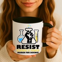 Resist Science is Power March for Science Fist Logo Mug
