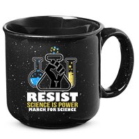 Resist Science is Power March for Science Fist Logo 15oz Campfire Ceramic Mug