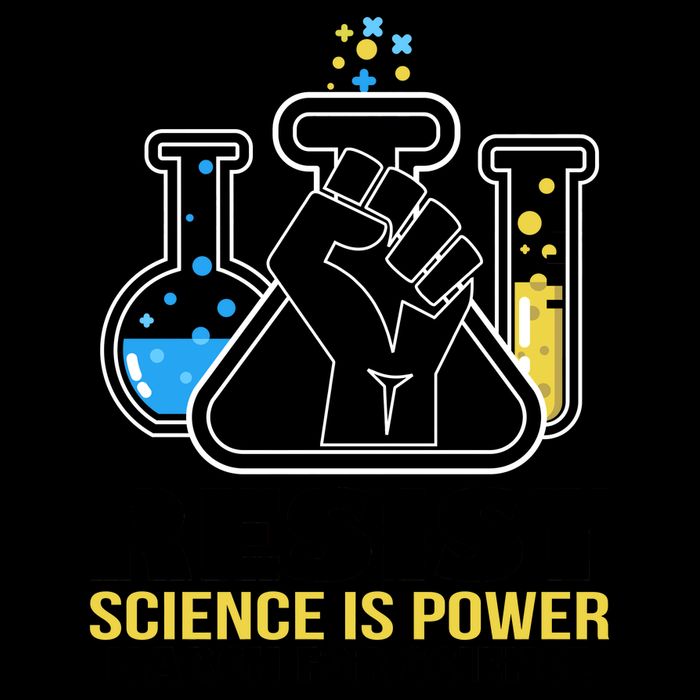 Resist Science is Power March for Science Fist Logo 16oz Travel Tumbler