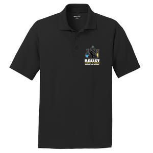 Resist Science is Power March for Science Fist Logo PosiCharge RacerMesh Polo