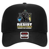 Resist Science is Power March for Science Fist Logo Trucker Hat