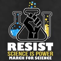Resist Science is Power March for Science Fist Logo Trucker Hat