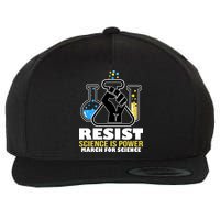 Resist Science is Power March for Science Fist Logo Wool Snapback Cap