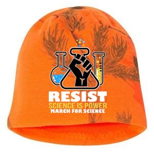 Resist Science is Power March for Science Fist Logo Kati - Camo Knit Beanie