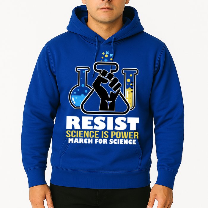 Resist Science is Power March for Science Fist Logo Hoodie