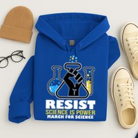 Resist Science is Power March for Science Fist Logo Hoodie