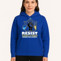 Resist Science is Power March for Science Fist Logo Hoodie