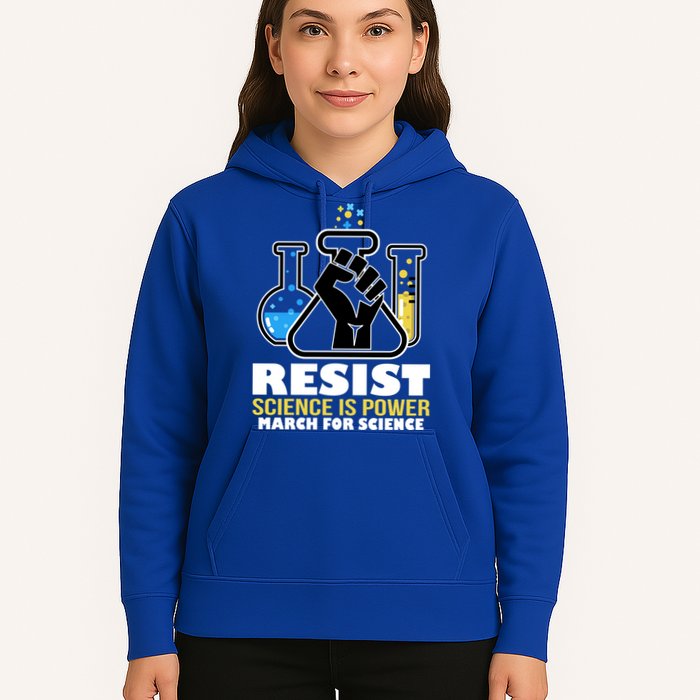 Resist Science is Power March for Science Fist Logo Hoodie
