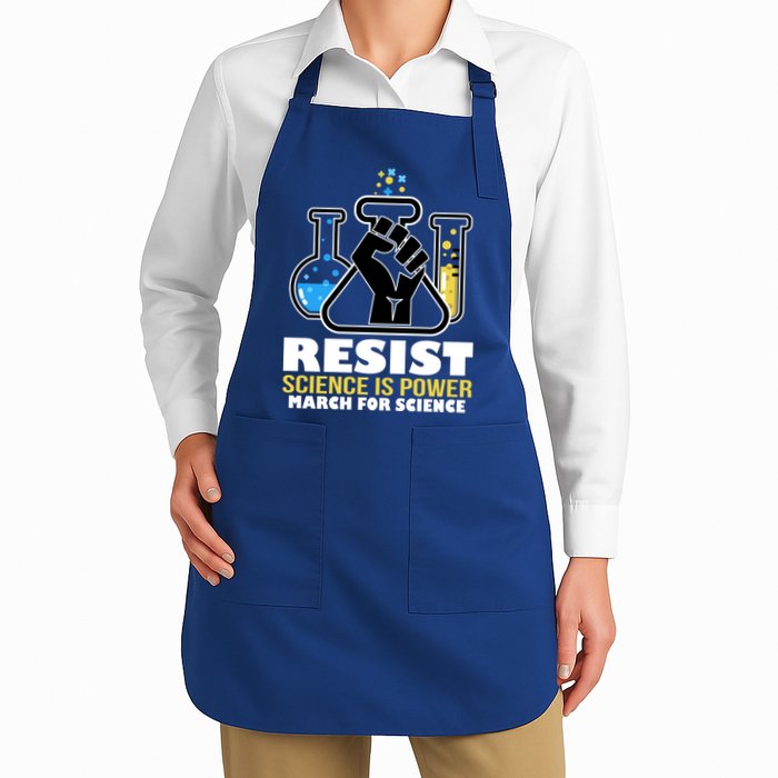 Resist Science is Power March for Science Fist Logo Apron