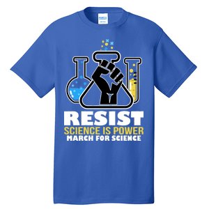 Resist Science is Power March for Science Fist Logo Tall T-Shirt