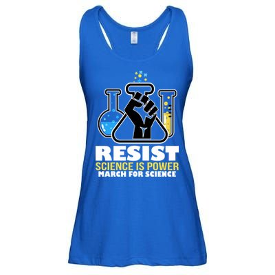 Resist Science is Power March for Science Fist Logo Ladies Essential Flowy Tank