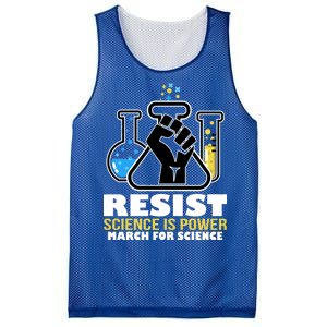 Resist Science is Power March for Science Fist Logo Mesh Reversible Basketball Jersey Tank