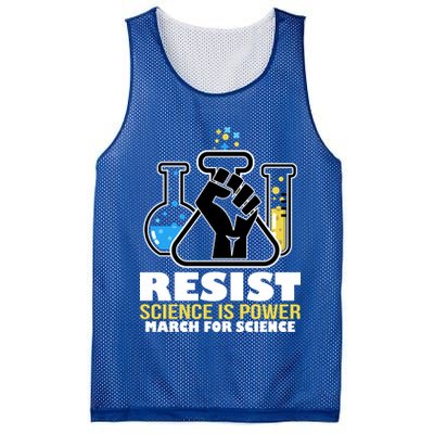 Resist Science is Power March for Science Fist Logo Mesh Reversible Basketball Jersey Tank