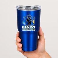 Resist Science is Power March for Science Fist Logo Tumbler