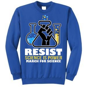 Resist Science is Power March for Science Fist Logo Tall Sweatshirt