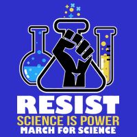 Resist Science is Power March for Science Fist Logo Baby Bodysuit