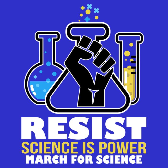 Resist Science is Power March for Science Fist Logo Baby Bodysuit