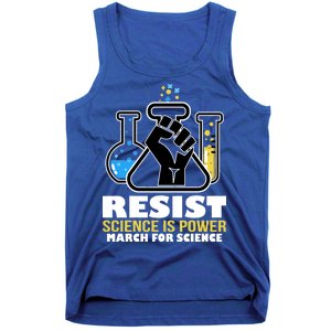 Resist Science is Power March for Science Fist Logo Tank Top