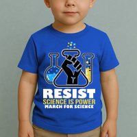 Resist Science is Power March for Science Fist Logo Toddler T-Shirt