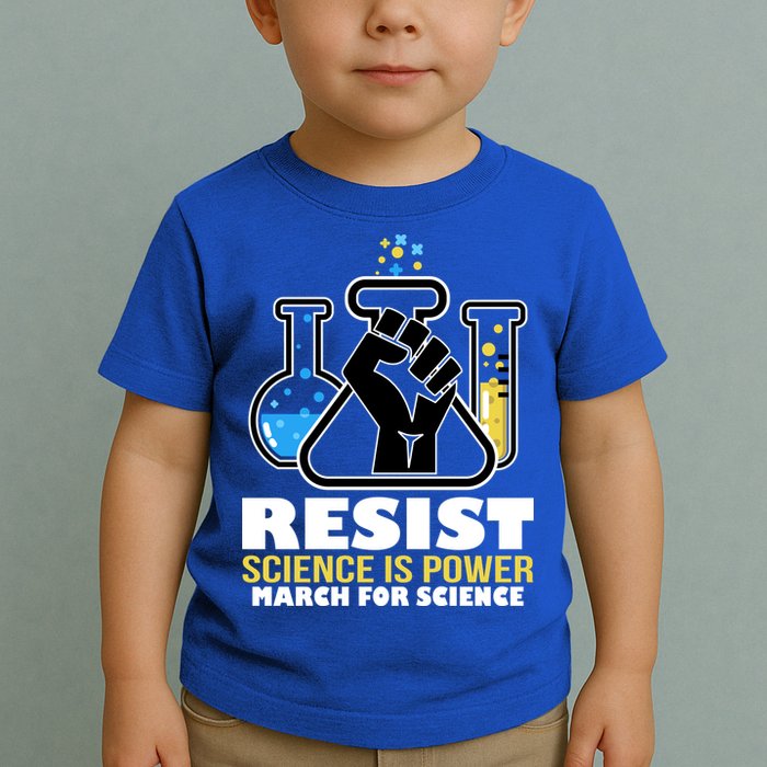 Resist Science is Power March for Science Fist Logo Toddler T-Shirt