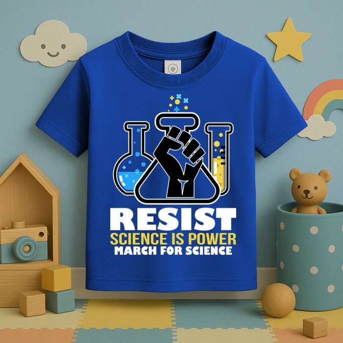 Resist Science is Power March for Science Fist Logo Toddler T-Shirt