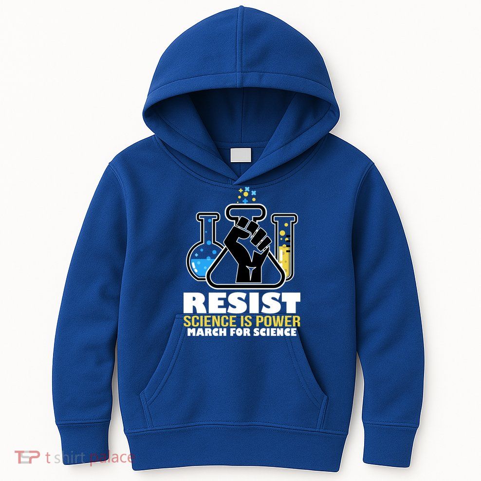 Resist Science is Power March for Science Fist Logo Kids Hoodie
