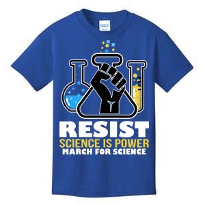 Resist Science is Power March for Science Fist Logo Kids T-Shirt