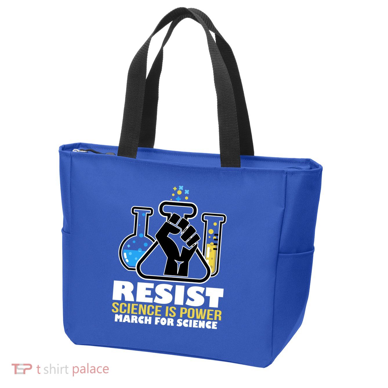 Resist Science is Power March for Science Fist Logo Zip Tote Bag